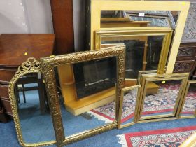 FIVE ASSORTED MIRRORS INCLUDING GILT EXAMPLES