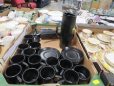 A TRAY OF ASSORTED COFFEE WARE TO INCLUDE PORTMEIRION PHOENIX