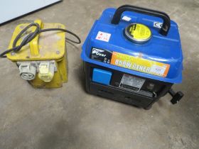 AN 850W GENERATOR AND A 110v TRANSFORMER