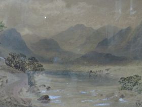 A.M. ARTHUR A WATERCOLOUR DEPICTING A MOUNTAIN STREAM