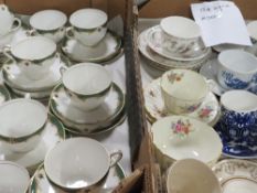 A TRAY OF ROYAL WORCESTER CONNAUGHT TOGETHER WITH A TRAY OF ASSORTED TEA WARE (2)