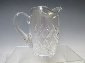 A CARTIER CUT GLASS WATER JUG, engraved mark to star cut base, approx. H 15.2 cm