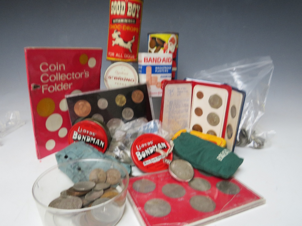 A COLLECTION OF MAINLY BRITISH PRE-DECIMAL COINS, to include a quantity of pre-47 silver issues 3d - - Image 2 of 3
