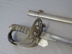 AN EDWARD VII INFANTRY OFFICERS SWORD, with engraved blade, makers mark for Pulford & Sons., St
