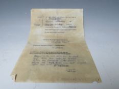 A DOCUMENT ORDERING THE HANGING OF CHARLOTTE BRYANT, NB: There is no provenance relating to this ite