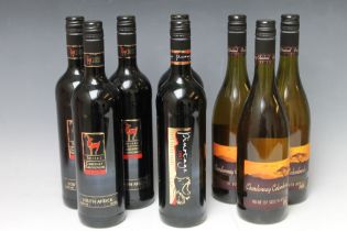 8 BOTTLES OF RED AND WHITE WINE CONSISTING OF 2 BOTTLES OF 2007 SOUTH AFRICAN PAARL PINOTAGE,