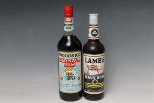 1 LITRE BOTTLING OF WOOD'S 100 EXTRA STRONG FINEST OLD DEMERARA OLD NAVY RUM, together with 1 bottle