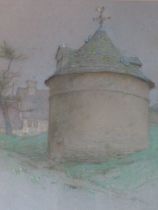 JAMES VALENTINE JELLEY (1885-1942). Study of a country house with dovecote in foreground, signed