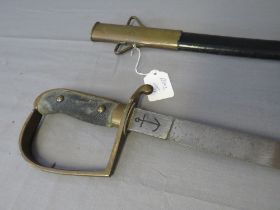 A SWEDISH POLICE SWORD, the hilt marked 'Gavle Polis Distrikt' to the brass hilt, with crude anchors