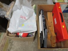 TWO BOXES OF ARTISTS AND SEWING/KNITTING ETC