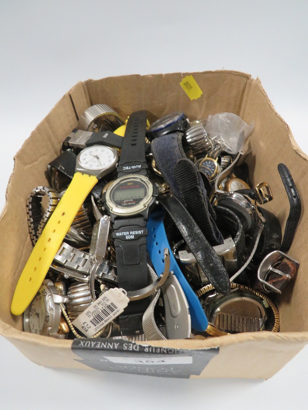 A BOX OF ASSORTED WRIST WATCHES - Image 2 of 2