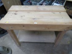 A WOOD WORK BENCH