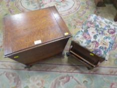 A VINTAGE ART DECO SEWING BOX PLUS ANOTHER