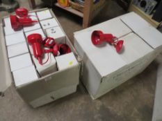 TWO LARGE BOXES OF WALL LIGHTS