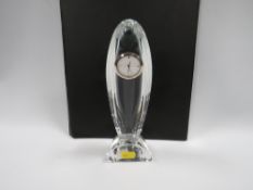 A BOXED WATERFORD CRYSTAL CLOCK