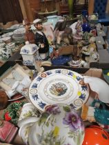 FOUR TRAYS OF ASSORTED CERAMICS ETC TO INCLUDE COALPORT