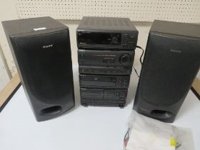 A SONY MHC/2900 STACKING STEREO SYSTEM (UNCHECKED)