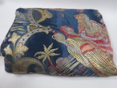 A VINTAGE EMBROIDERY BED THROW