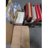 A LARGE QUANTITY OF STAMPS ETC OVER SEVERAL ALBUMS, FIRST DAY COVERS ETC