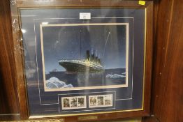 A FRAMED RMS TITANIC PRINT - 'THE FINAL HOUR'