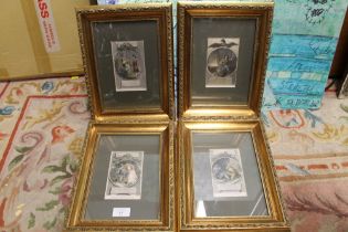 A SET OF FOUR FRAMED SHAKESPEARE ENGRAVINGS