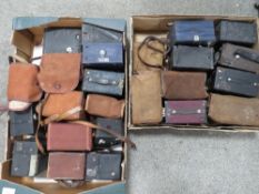 TWO TRAYS OF ASSORTED VINTAGE CAMERAS