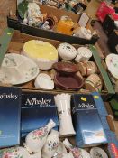 THREE TRAYS OF CHINA TO INCLUDE AYNSLEY