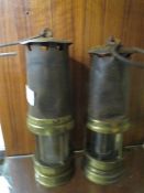 A PAIR OF VINTAGE MINERS LAMPS