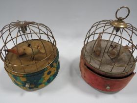 TWO NOVELTY AUTOMATON MODELS BIRD CAGES
