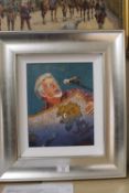 A FRAMED LIMITED EDITION ARTISTS PROOF ON CANVAS BY ROLF HARRIS ENTITLED 'ROLF SINGS' No 2 / 250 (