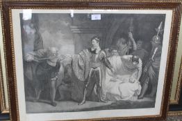 TWO LARGE PARISIAN PRINTS TOGETHER WITH A SHAKESPEARE ENGRAVING (3)