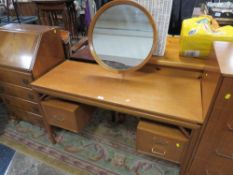 A MID CENTURY 'McINTOSH' TEAK DRESSING TABLE - W 114 CM