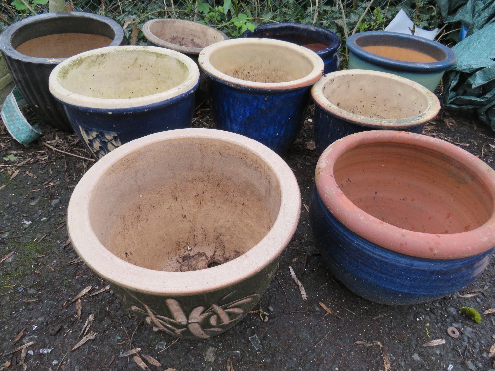 NINE ASSORTED CERAMIC GARDEN PLANTERS - Image 2 of 2