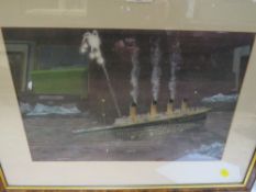 A QUANTITY OF ASSORTED PICTURES AND PRINTS TO INC A TITANIC PICTURE