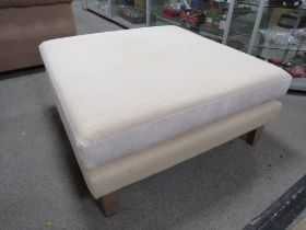 A LARGE MODERN SQUARE FOOTSTOOL 105 X 105 CM