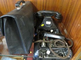 A VINTAGE EXCHANGE TELEPHONE AND ASSOCIATION PAPERWORK