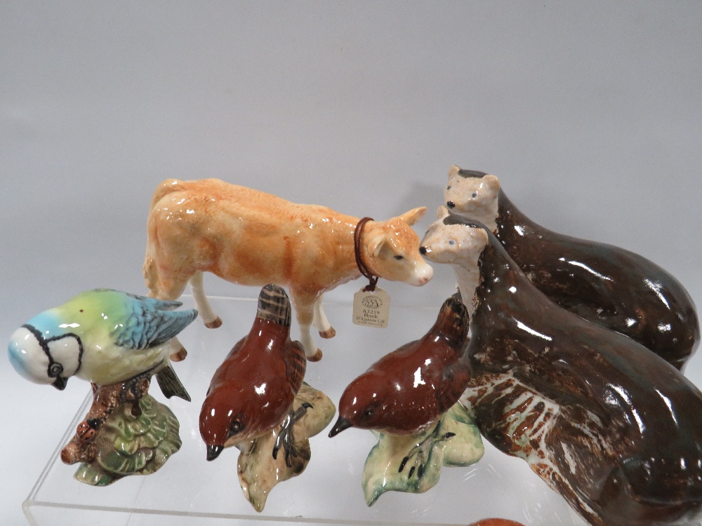 A SELECTION OF CERAMIC ANIMALS TO INCLUDE BESWICK BIRDS - Image 4 of 5