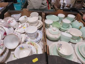 TWO TRAYS OF ASSORTED WEDGWOOD AND OTHER CERAMICS