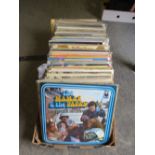 A TRAY OF LP RECORDS FROM 60'S, 70'S, 80'S ETC TO INCLUDE 10CC, BREAD ETC