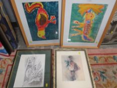 A QUANTITY OF ASSORTED PICTURES AND PRINTS TO INC TABITHA SALMON PRINT