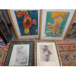 A QUANTITY OF ASSORTED PICTURES AND PRINTS TO INC TABITHA SALMON PRINT