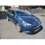 A 2015 BLUE VAUXHALL CORSA 'BL15 OKH', 1.4L PETROL, MOT EXPIRED 08/06/2023, AT THIS POINT THE