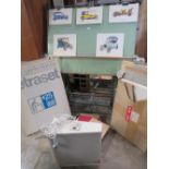 A TECHNICAL DRAWING BOARD AND VARIOUS MOUNT BOARDS AND CONSUMABLES TOGETHER WITH A LIGHT BOX