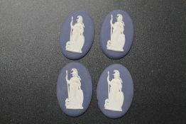 FOUR VINTAGE WEDGWOOD CAMEO PLAQUES