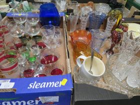 TWO TRAYS OF ASSORTED GLASS WARE