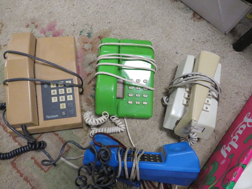 A TRAY OF VINTAGE TELEPHONES - Image 2 of 4