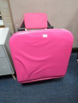 A PINK TREATMENT FOLDING TABLE