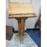 A VINTAGE PINE LECTERN