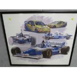 A FRAMED 'GEOFF LEE' WILLIAMS FORMULA ONE PICTURE