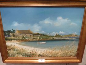 JOHN HAMILTON - A SIGNED OIL ON BOARD